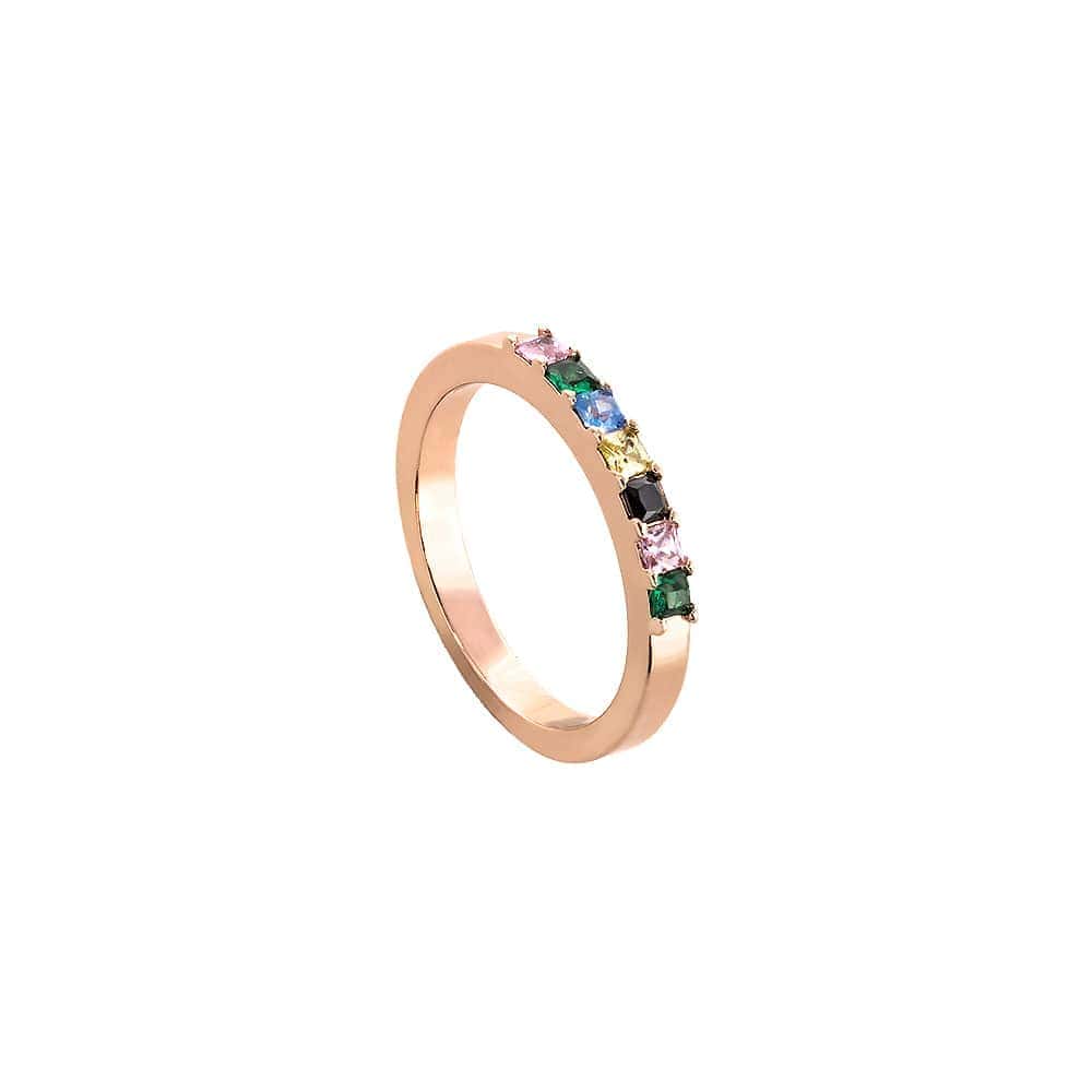 δαχτυλίδι Loisir Dazzling πολύχρωμα ζιργκόν 04L15-00400