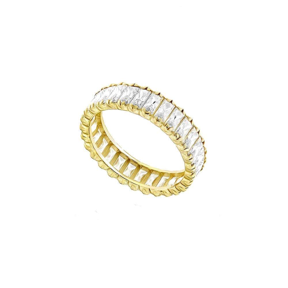 Κίτρινο χρυσό δαχτυλίδι ολόβερο παγιέτες D11100802