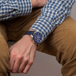 ανδρικό ρολόι Festina Chronograph Blue Leather F20542-2(b)