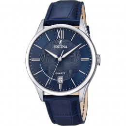 ανδρικό ρολόι Festina Classic Blue Leather Strap F20426-2