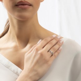 ασημένιο γυναικείο δαχτυλίδι αλυσίδα D21200209(a)