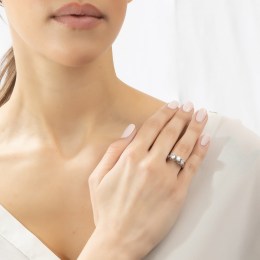 ασημένιο γυναικείο δαχτυλίδι λευκά ζιργκόν D21200193(a)