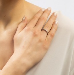 ασημένιο γυναικείο δαχτυλίδι μισόβερο D21200121(b)