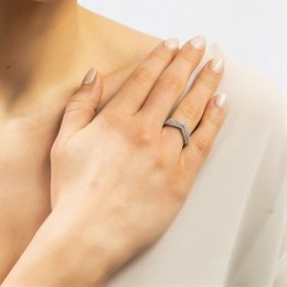 δαχτυλίδι ασημένιο γυναικείο στέμμα D21200126(b)