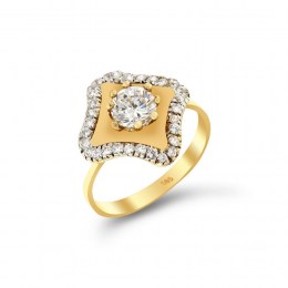 Δαχτυλίδι γυναικείο κίτρινο χρυσό ζιργκόν D11100720