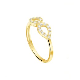 δαχτυλίδι γυναικείο κίτρινο χρυσό ζιργκόν D11101030