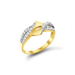 δαχτυλίδι κίτρινο χρυσό γυναικείο ζιργκόν D11100667