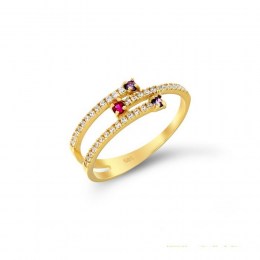 Δαχτυλίδι κίτρινο χρυσό γυναικείο ζιργκόν D11100506