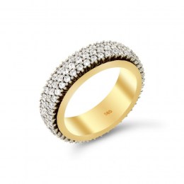Δαχτυλίδι κίτρινο χρυσό ολόβερο ζιργκόν D11100553