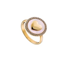 δαχτυλίδι Loisir Queen καρδιά λευκά ζιργκόν 04L15-00381