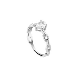 δαχτυλίδι μονόπετρο ασημένιο σχήμα δάκρυ D21200153