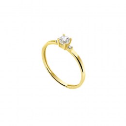 δαχτυλίδι μονόπετρο κίτρινο χρυσό ζιργκόν D11100919