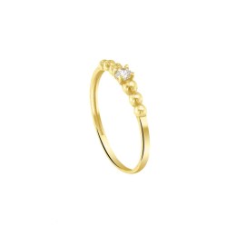 δαχτυλίδι μονόπετρο κίτρινο χρυσό ζιργκόν D11100948