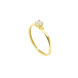 δαχτυλίδι μονόπετρο κίτρινο χρυσό ζιργκόν D11100963