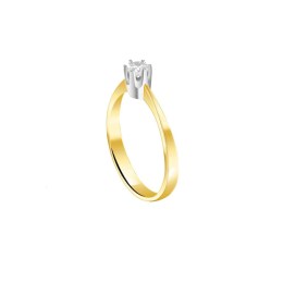 δαχτυλίδι μονόπετρο κίτρινο χρυσό ζιργκόν D11400879