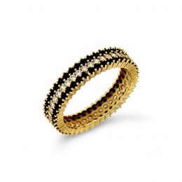 Δαχτυλίδι ολόβερο κίτρινο χρυσό ζιργκόν D11100550