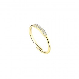 επίχρυσο ασημένιο γυναικείο δαχτυλίδι μισόβερο D21100104