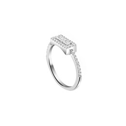 γυναικείο ασημένιο δαχτυλίδι λευκά ζιργκόν D21200222