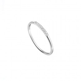 γυναικείο ασημένιο δαχτυλίδι μισόβερο D21200114