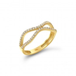 Γυναικείο δαχτυλίδι κίτρινο χρυσό ζιργκόν D11100698