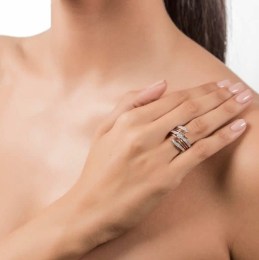 Γυναικείο δαχτυλίδι λευκόχρυσο ζιργκόν D11400681(b)