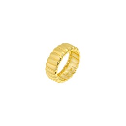 γυναικείο επίχρυσο ασημένιο δαχτυλίδι ραβδώσεις D21100130(b)