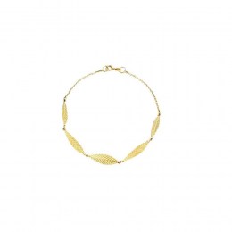 γυναικείο κίτρινο χρυσό σετ κοσμημάτων φύλλα SE11100018(c)