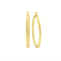 κίτρινα χρυσά σκουλαρίκια κρίκοι μεσαίοι SK11100576
