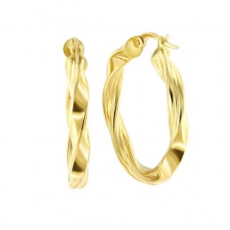 κίτρινα χρυσά σκουλαρίκια κρίκοι SK11100478