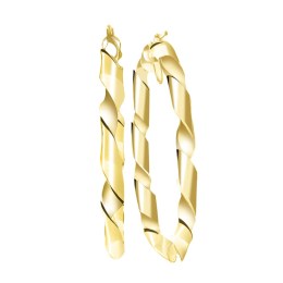 κίτρινα χρυσά σκουλαρίκια κρίκοι στριφτοί SK11100573