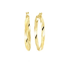 κίτρινα χρυσά σκουλαρίκια κρίκοι στριφτοί SK11100578