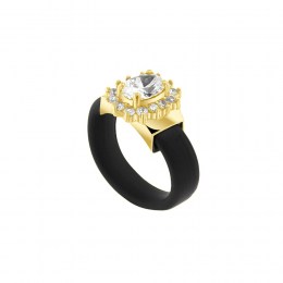 κίτρινο χρυσό γυναικείο δαχτυλίδι ζιργκόν D11100909