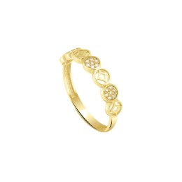 κίτρινο χρυσό γυναικείο δαχτυλίδι ζιργκόν D11100944