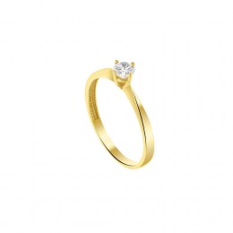 κίτρινο χρυσό μονόπετρο δαχτυλίδι ζιργκόν D11100928