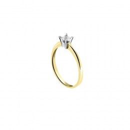 κίτρινο χρυσό μονόπετρο δαχτυλίδι ζιργκόν D11400840