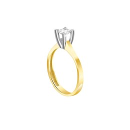 κίτρινο χρυσό μονόπετρο δαχτυλίδι ζιργκόν D11400883
