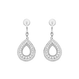 κρεμαστά ασημένια σκουλαρίκια σταγόνα ζιργκόν SK21200365