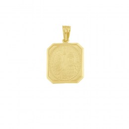 Κωνσταντινάτο κίτρινο χρυσό Παναγία δύο όψεων PA11400156(a)