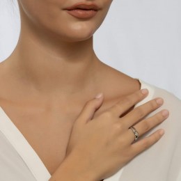 Λευκόχρυσο δαχτυλίδι γυναικείο ζιργκόν D11200403(a)
