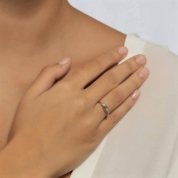 Λευκόχρυσο γυναικείο δαχτυλίδι φιόγκος D11200684(b)