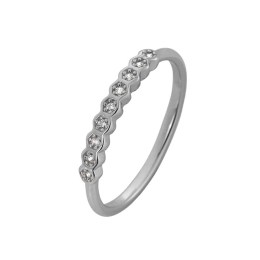 μισόβερο ασημένιο δαχτυλίδι λευκά ζιργκόν D21200020