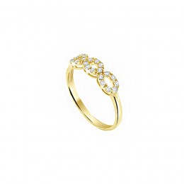 μισόβερο κίτρινο χρυσό δαχτυλίδι ζιργκόν D11100880
