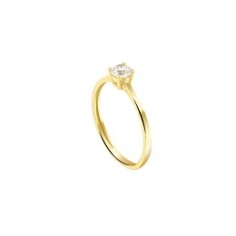 μονόπετρο κίτρινο χρυσό δαχτυλίδι ζιργκόν D11100970