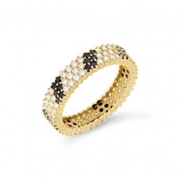 Ολόβερο δαχτυλίδι κίτρινο χρυσό ζιργκόν D11100551