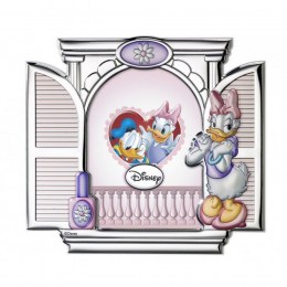 παιδική ασημένια κορνίζα Disney Daisy Duck VL-D265-4LRA