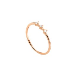ροζ επίχρυσο ασημένιο δαχτυλίδι ζιργκόν D21300112