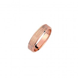 ροζ χρυσή βέρα γάμου διαμαντάρισμα BE1230614