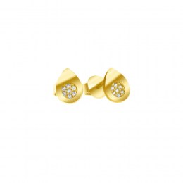 σκουλαρίκια γυναικεία κίτρινα χρυσά δάκρυ SK11100501