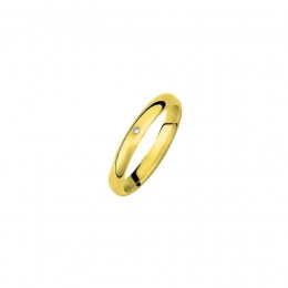 βέρα γάμου κίτρινη χρυσή ζιργκόν BE1210900P
